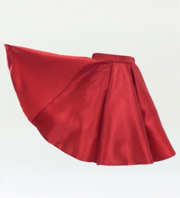 Kids Custom Midi Shantung Circular Skirt (360 degrees)/ JCp68-pattern