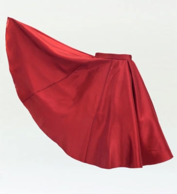 Kids Custom Long Shantung Circular Skirt (360 degrees) / JCp69-solid