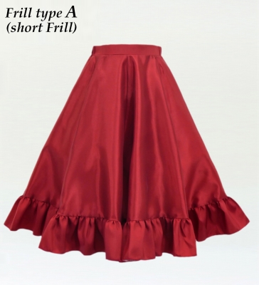 Kids Custom Long Frill Shantung Circular Skirt (360 degrees) / JCp71-pattern