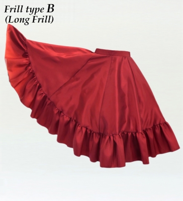 Kids Custom Long Frill Shantung Circular Skirt (360 degrees) / JCp71-pattern