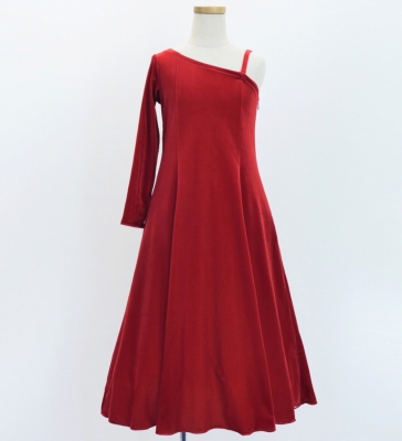 Kids Custom One Shoulder Long sleeve Dress / JCp72-pattern