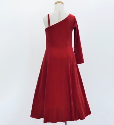 Kids Custom One Shoulder Long sleeve Dress / JCp72-pattern