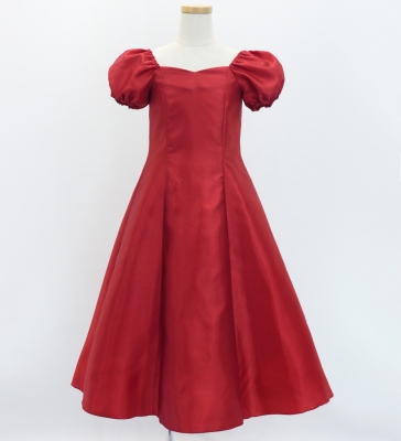 Kids Custom Puff Sleeve Long Dress / JCp75-solid