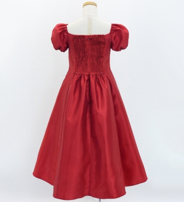 Kids Custom Puff Sleeve Long Dress / JCp75-solid