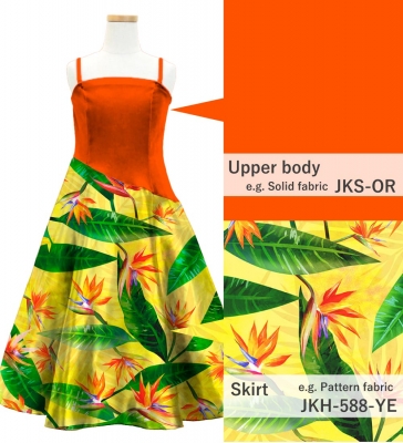 Kids Custom Long Dress with Velvet & Shantung / JCp85-mix