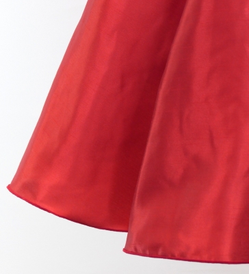 Kids Custom Long Dress with Velvet & Shantung / JCp85-mix