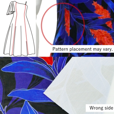 Kids Custom One Shoulder Flare sleeve Long Dress / JCp95-pattern
