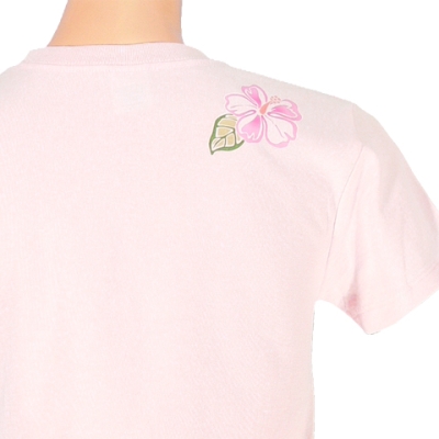 Hula Print T-shirt / Hibiscus & Tiare / Pink / JT790p