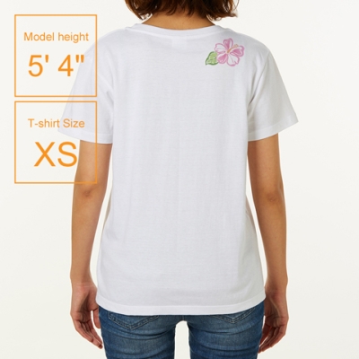 Hula Print T-shirt / Hibiscus & Tiare / Black / JT790b