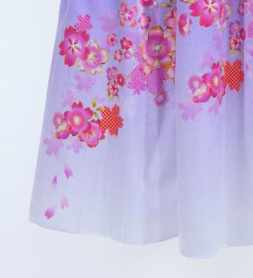 Japan Fabric Long Dress with Cherry Blossom Print / Velvet / Light Purple / JW002lpu