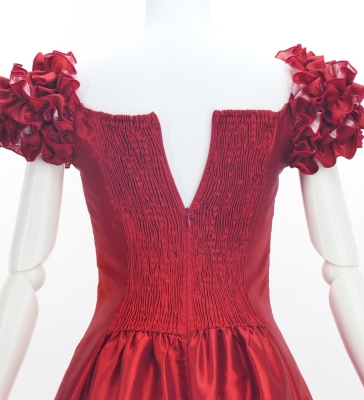 [Gradation]Custom Long Dress With 3gather Frill Puff Sleeves/ Design-Gradation / JC107-gradation-D