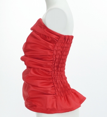Custom Drape Blouse with Shantung / JC8-solid