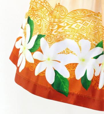 Hula Kids Shantung Pa'u Skirt with Tiare & Kahiko Print / Luxury Collection / Jp100or