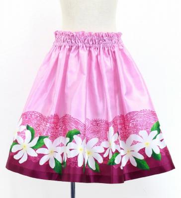 Hula Kids Shantung Pa'u Skirt with Tiare & Kahiko Print / Luxury Collection / Jp100pi
