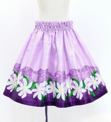 Hula Kids Shantung Pa'u Skirt with Tiare & Kahiko Print / Luxury Collection / Jp100pu