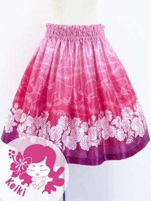 Hula Kids Shantung Pa'u Skirt with Lokelani Print / Luxury Collection / Jp102-1