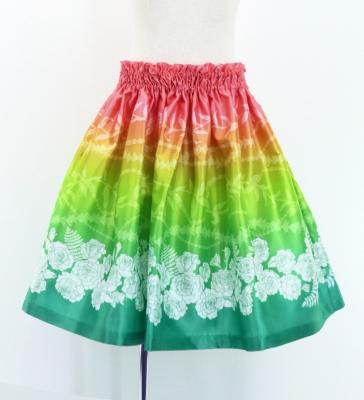 Hula Kids Shantung Pa'u Skirt with Lokelani Print / Luxury Collection / Jp102-3