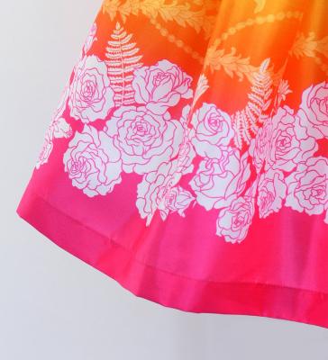 Hula Kids Shantung Pa'u Skirt with Lokelani Print / Luxury Collection / Jp102-4