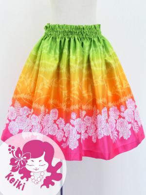 Hula Kids Shantung Pa'u Skirt with Lokelani Print / Luxury Collection / Jp102-4