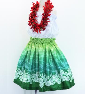 Hula Kids Shantung Pa'u Skirt with Lokelani Print / Luxury Collection / Jp102-5