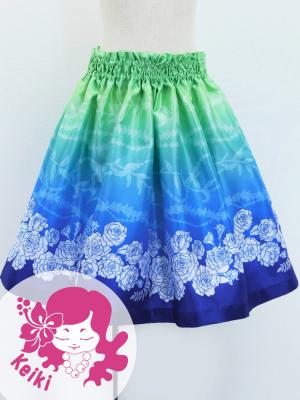 Hula Kids Shantung Pa'u Skirt with Lokelani Print / Luxury Collection / Jp102-7