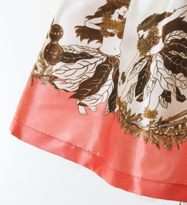 Hula Kids Shantung Pa'u Skirt with Hula Girl Print / Luxury Collection / Jp103or
