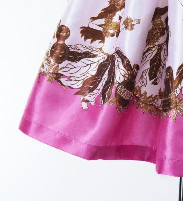 Hula Kids Shantung Pa'u Skirt with Hula Girl Print / Luxury Collection / Jp103pi