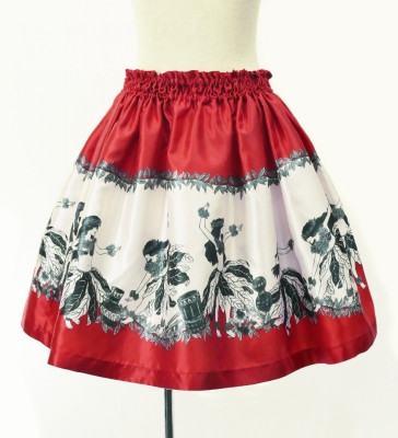 Hula Kids Shantung Pa'u Skirt with Hula Girl Print / Luxury Collection / Jp103rd