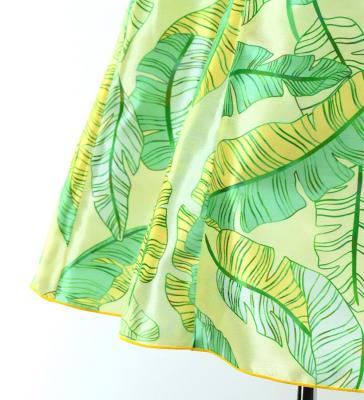 Hula Kids Cape Long Dress with Banana Leaf Print / Luxury Collection / CR & GR / Jp104crgr