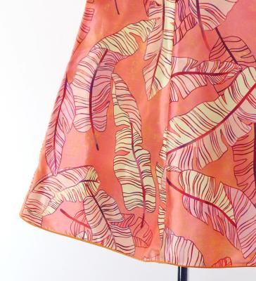 Hula Kids Cape Long Dress with Banana Leaf Print / Luxury Collection / Orange / Jp104or