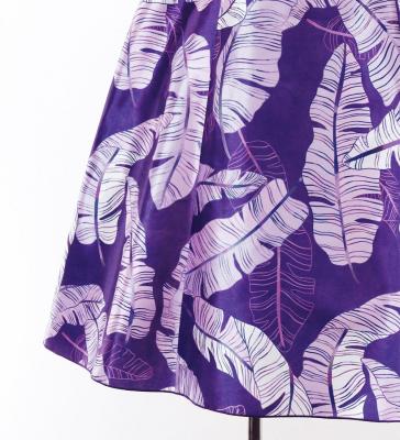 Hula Kids Cape Long Dress with Banana Leaf Print / Luxury Collection / Purple / Jp104pu
