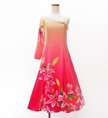 Hula Kids One Shoulder Long sleeve Dress with Lily / Luxury Collection / CRM & PI / Jp105crpi