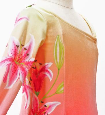 Hula Kids One Shoulder Long sleeve Dress with Lily / Luxury Collection / CRM & PI / Jp105crpi