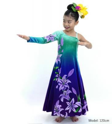 Hula Kids One Shoulder Long sleeve Dress with Lily / Luxury Collection / LBL & PPL / Jp105lblpu