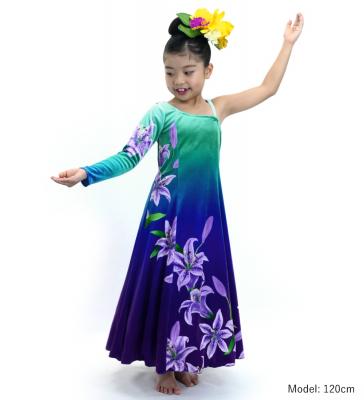Hula Kids One Shoulder Long sleeve Dress with Lily / Luxury Collection / LBL & PPL / Jp105lblpu