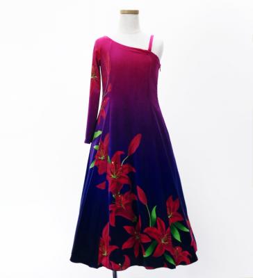 Hula Kids One Shoulder Long sleeve Dress with Lily / Luxury Collection / PI & NVY / Jp105pinv