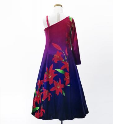 Hula Kids One Shoulder Long sleeve Dress with Lily / Luxury Collection / PI & NVY / Jp105pinv