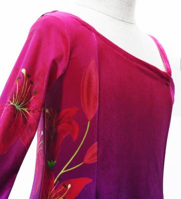 Hula Kids One Shoulder Long sleeve Dress with Lily / Luxury Collection / PI & NVY / Jp105pinv
