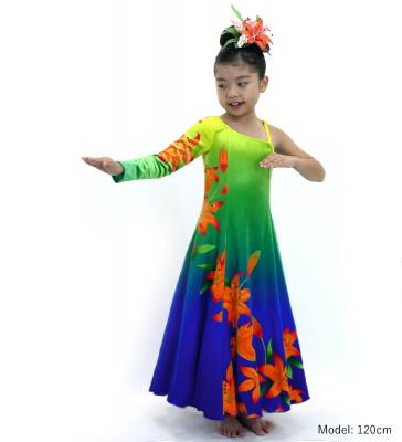 Hula Kids One Shoulder Long sleeve Dress with Lily / Luxury Collection / YEL & BL / Jp105yebl