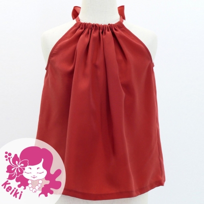 Hula Kids American Armhole Blouse with Koshibo / Dark Red 2 / Jp106drd2