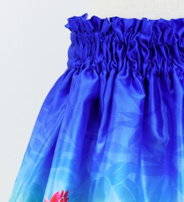 Hula Kids Shantung Pa'u Skirt with Red Ginger & Strelitzia Print / Luxury Collection / Jp107-2