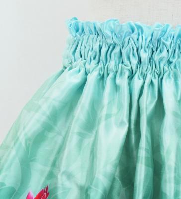 Hula Kids Shantung Pa'u Skirt with Red Ginger & Strelitzia Print / Luxury Collection / Jp107-3
