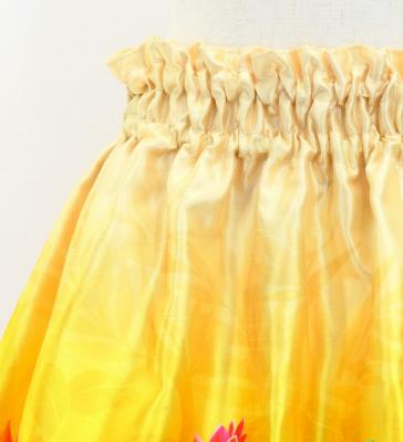 Hula Kids Shantung Pa'u Skirt with Red Ginger & Strelitzia Print / Luxury Collection / Jp107-5
