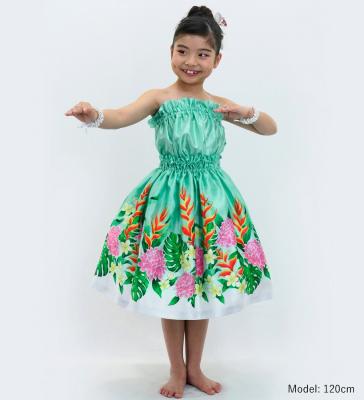 Hula Keiki Set-Up with Torch Ginger & Heliconia Print / Luxury Collection / Jp109-2