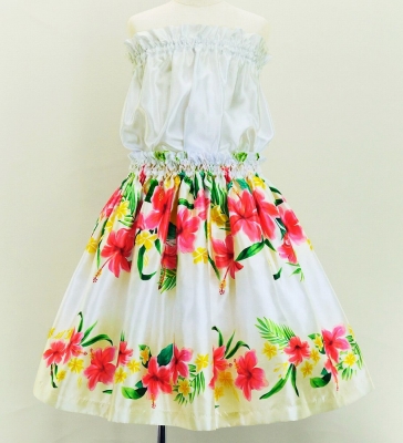 Hula Set up Keiki with Hibiscus Print / Luxury Collection / Beige / Jp110be
