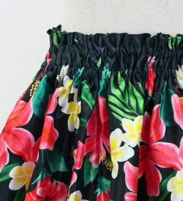 Hula Set up Keiki with Hibiscus Print / Luxury Collection / Black / Jp110bk