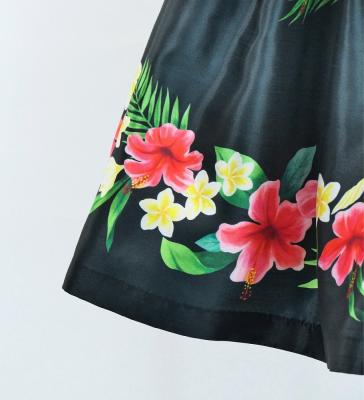 Hula Set up Keiki with Hibiscus Print / Luxury Collection / Black / Jp110bk