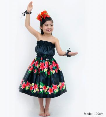 Hula Set up Keiki with Hibiscus Print / Luxury Collection / Black / Jp110bk