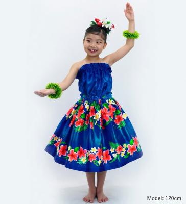 Hula Set up Keiki with Hibiscus Print / Luxury Collection / Blue / Jp110bl
