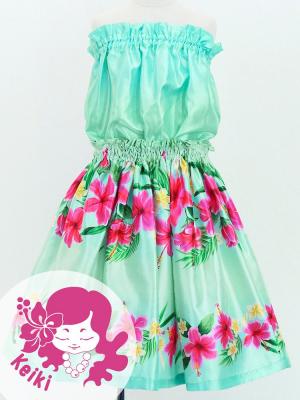Hula Set up Keiki with Hibiscus Print / Luxury Collection / Light Blue / Jp110lbl